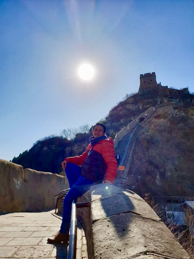 Reiza at the Great Wall of China in 2019